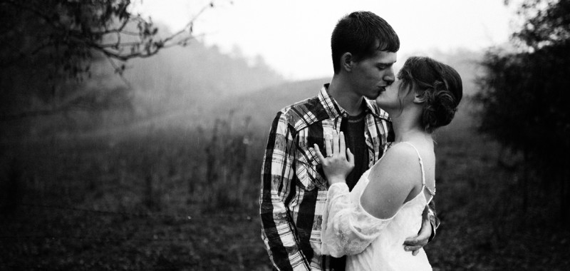 Whitney and Jordan - Rain Engagement Photos in East Tennessee